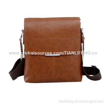 Leather messenger bag for business men